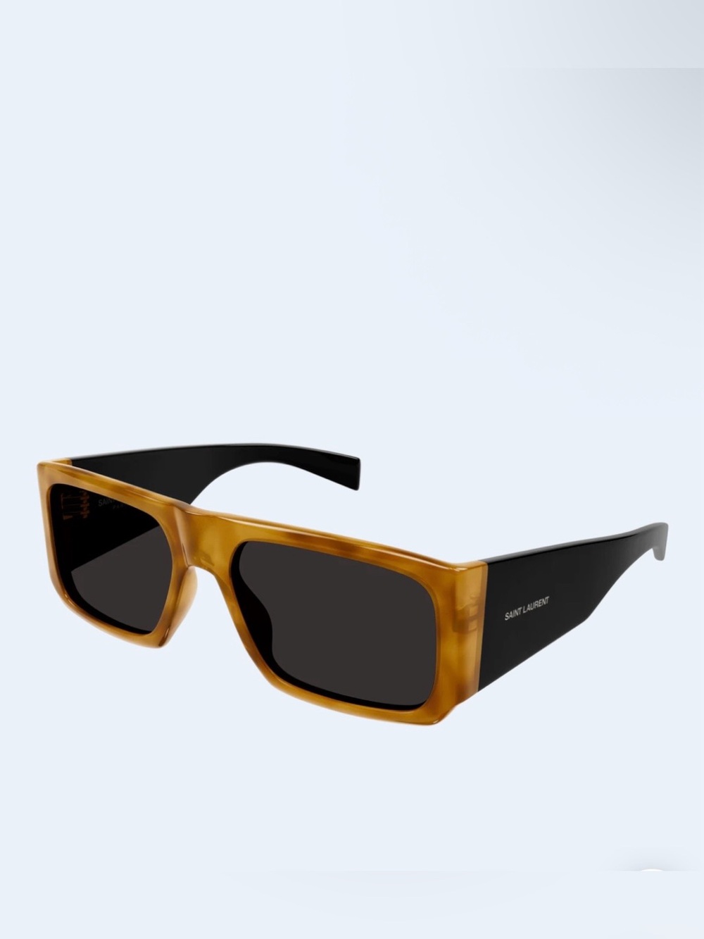 NWT Authentic Saint Laurent Rectangular Sunglasses - Havana/Black